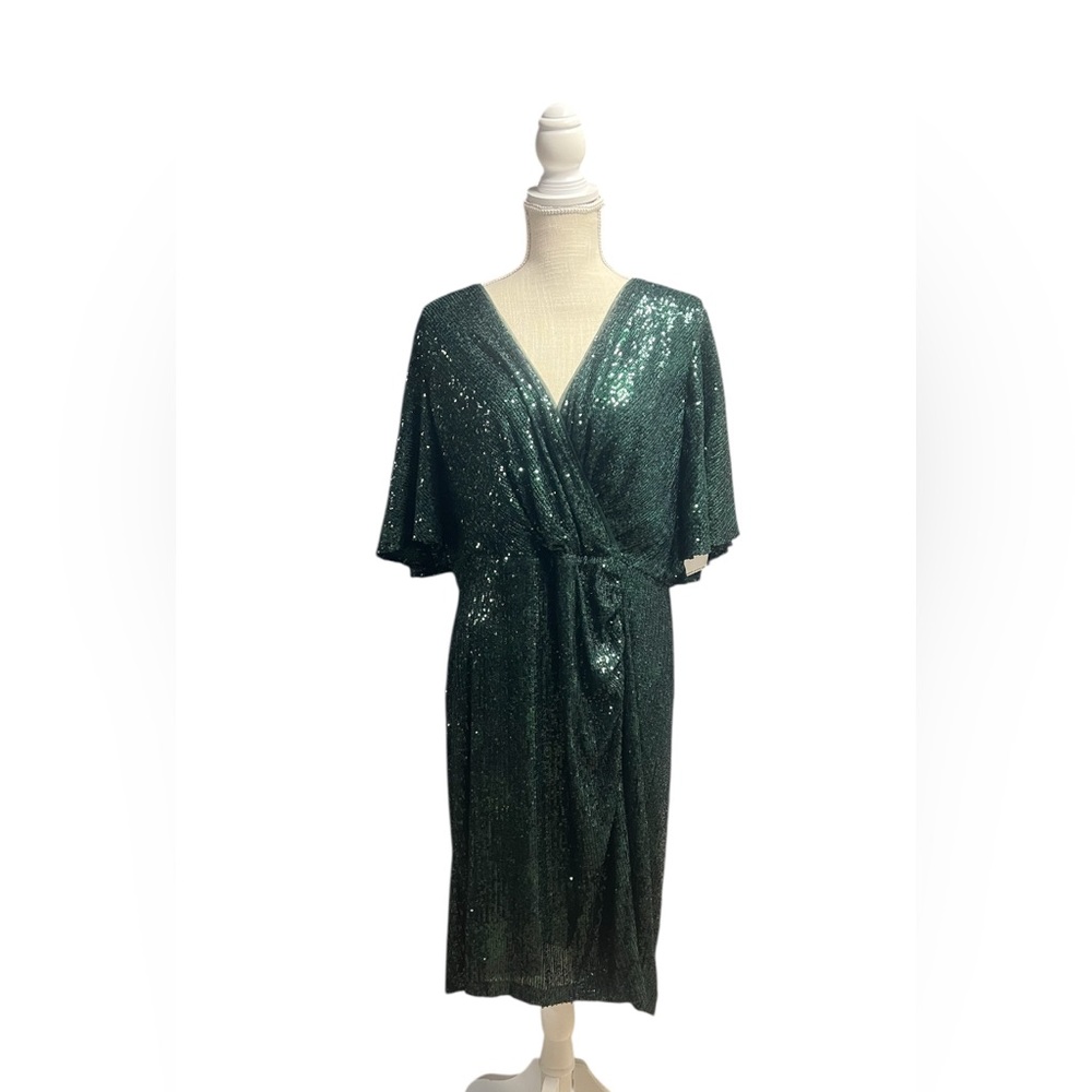 Evergreen Sequined party dress.  Christmas‎